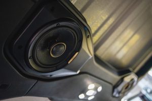 Kenwood brand door speaker installed on Jeep Wrangler